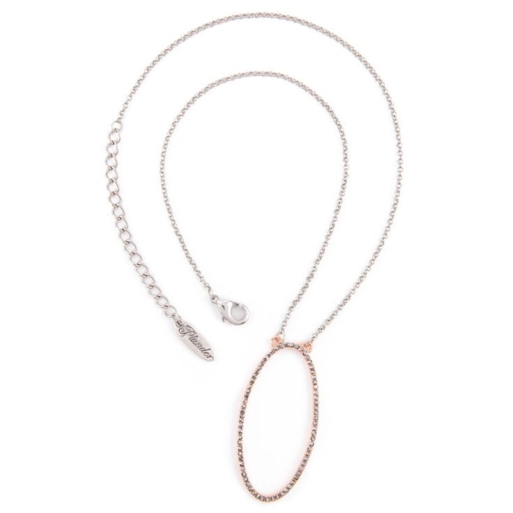 Plunder Kai Necklace Rose Gold w/ Crystal Detail